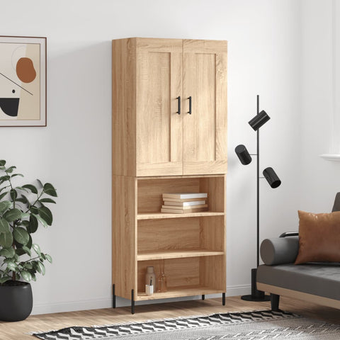 vidaXL Highboard Sonoma-Eiche 69,5x34x180 cm Holzwerkstoff