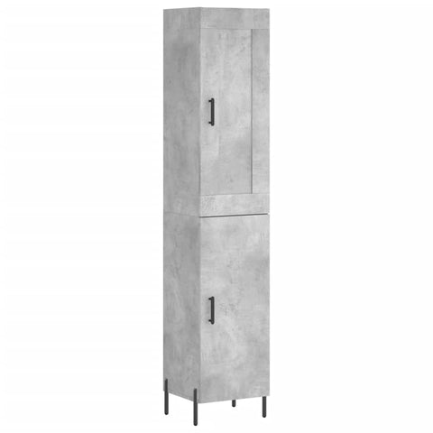 vidaXL Highboard Betongrau 34,5x34x180 cm Holzwerkstoff