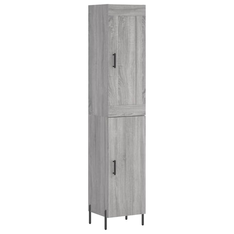 Highboard Grau Sonoma 34,5x34x180 cm Holzwerkstoff