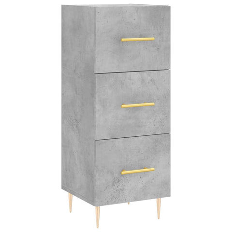 vidaXL Highboard Betongrau 34,5x34x180 cm Holzwerkstoff