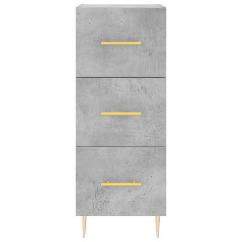 vidaXL Highboard Betongrau 34,5x34x180 cm Holzwerkstoff