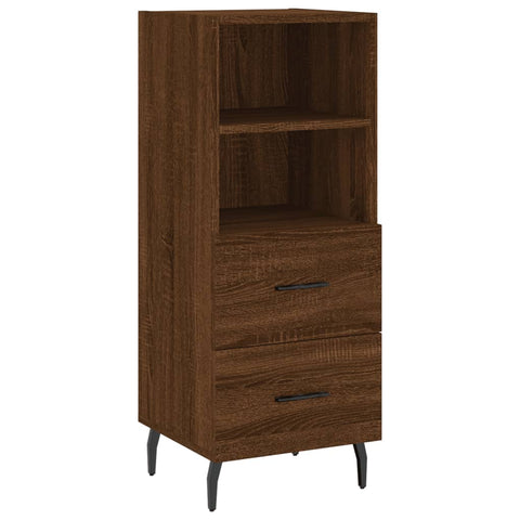 vidaXL Highboard Braun Eichen-Optik 34,5x34x180 cm Holzwerkstoff