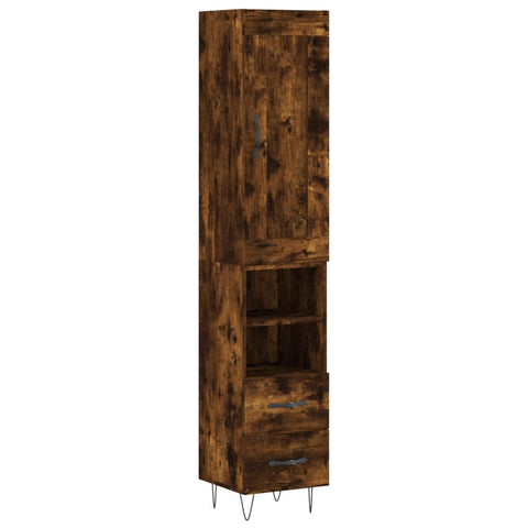 Highboard Räuchereiche 34,5x34x180 cm Holzwerkstoff