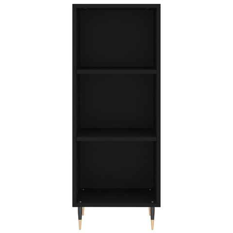 Highboard Schwarz 34,5x34x180 cm Holzwerkstoff