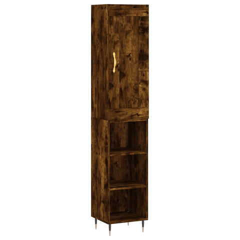 Highboard Räuchereiche 34,5x34x180 cm Holzwerkstoff