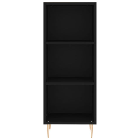 Highboard Schwarz 34,5x34x180 cm Holzwerkstoff