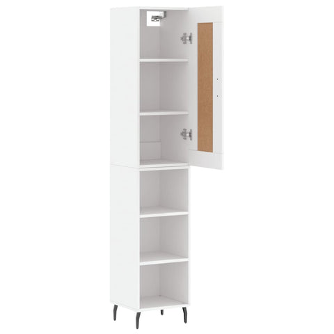 vidaXL Highboard Weiß 34,5x34x180 cm Holzwerkstoff