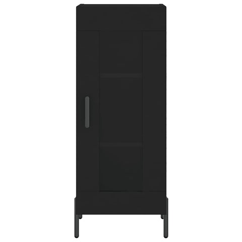 Highboard Schwarz 34,5x34x180 cm Holzwerkstoff