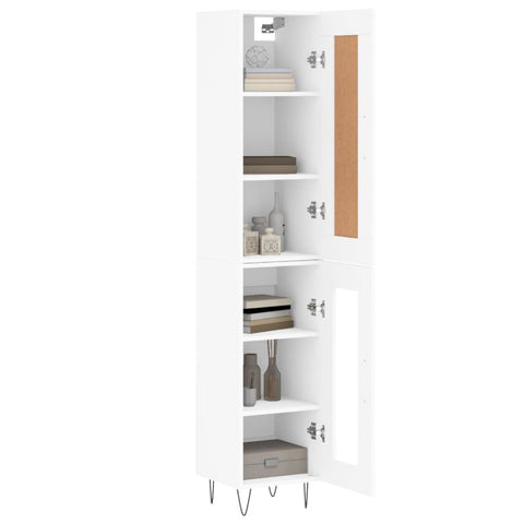 vidaXL Highboard Weiß 34,5x34x180 cm Holzwerkstoff