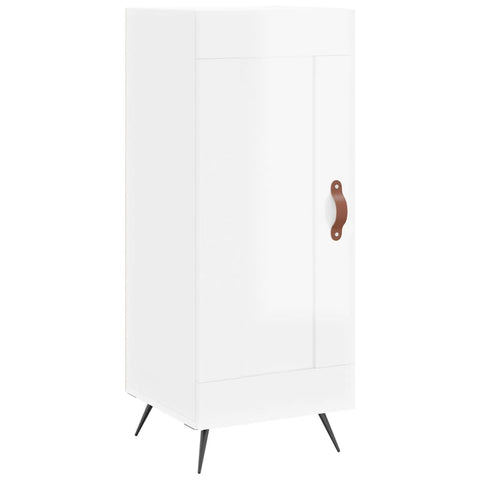 vidaXL Highboard Hochglanz-Weiß 34,5x34x180 cm Holzwerkstoff