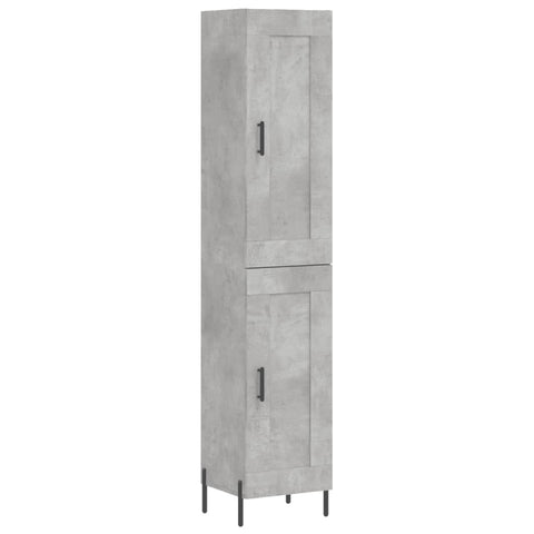 Highboard Betongrau 34,5x34x180 cm Holzwerkstoff