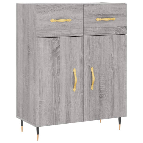 Highboard Grau Sonoma 69,5x34x180 cm Holzwerkstoff