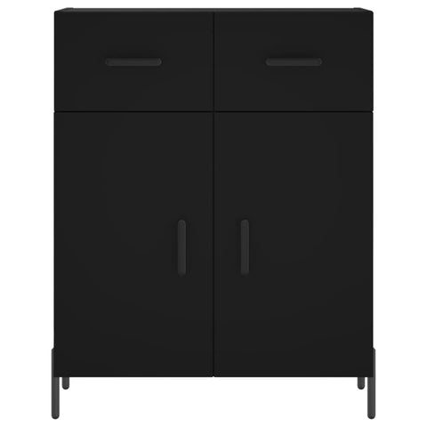 Highboard Schwarz 69,5x34x180 cm Holzwerkstoff