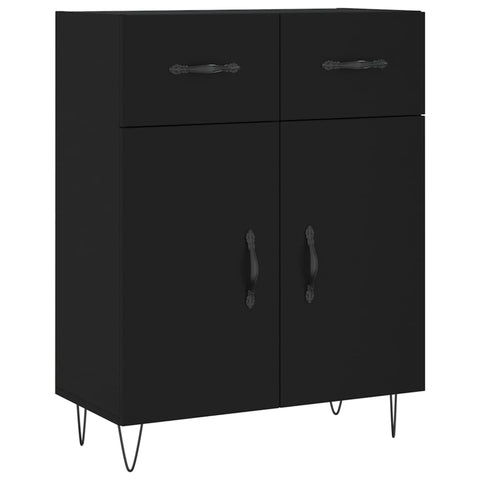 vidaXL Highboard Schwarz 69,5x34x180 cm Holzwerkstoff