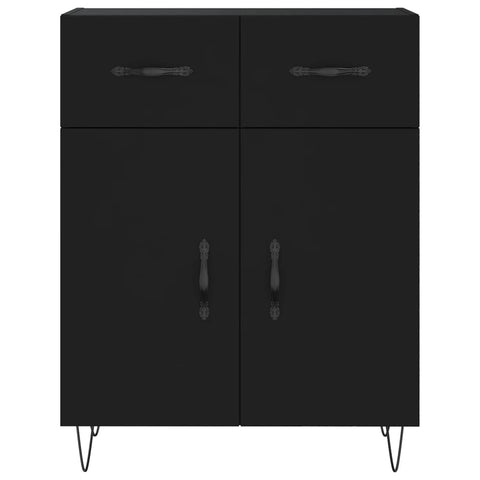 vidaXL Highboard Schwarz 69,5x34x180 cm Holzwerkstoff