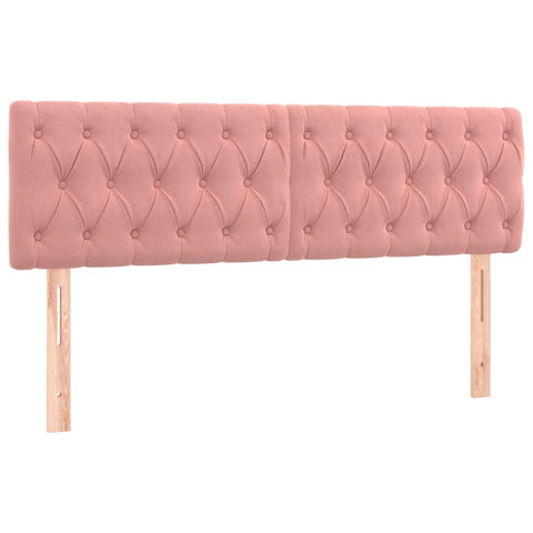 Boxspringbett mit Matratze Rosa 160x200 cm Samt