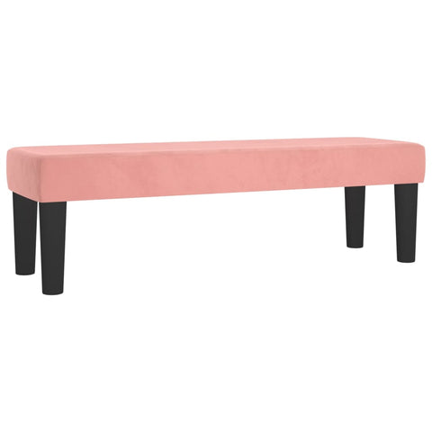 vidaXL Boxspringbett mit Matratze Rosa 140x190 cm Samt