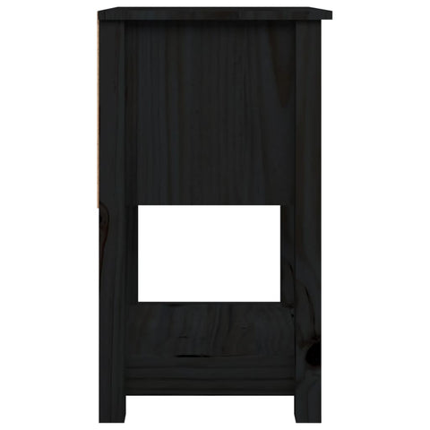 vidaXL Nachttische 2 Stk. Schwarz 40x35x61,5 cm Massivholz Kiefer