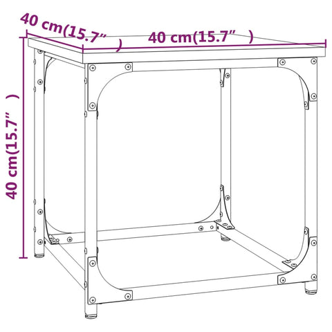 vidaXL Beistelltisch Grau Sonoma 40x40x40 cm Holzwerkstoff