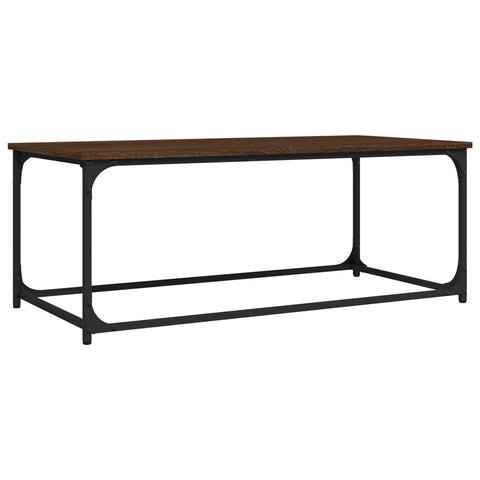 vidaXL Couchtisch Braun Eichen-Optik 102x50x40 cm Holzwerkstoff Eisen