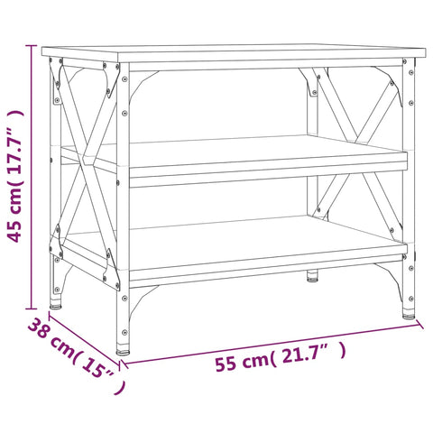 vidaXL Beistelltisch Braun Eichen-Optik 55x38x45 cm Holzwerkstoff