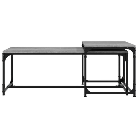 vidaXL Couchtische 2 Stk. Grau Sonoma Holzwerkstoff