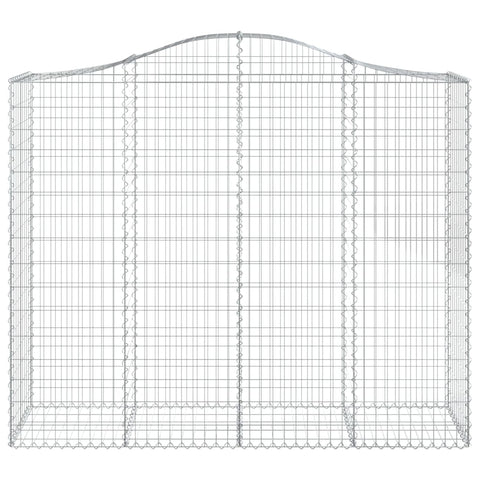 Gabionen mit Hochbogen 20Stk. 200x50x160/180cm Verzinktes Eisen