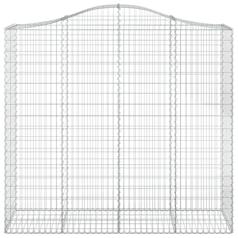 Gabionen mit Hochbogen 25Stk. 200x50x180/200cm Verzinktes Eisen