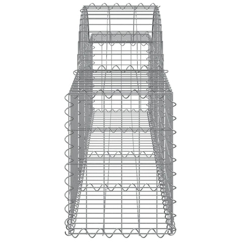 Gabionen mit Hochbogen 50 Stk. 200x30x40/60 cm Verzinktes Eisen