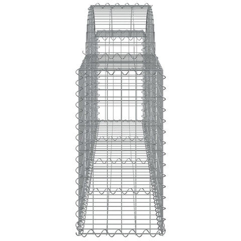 Gabionen mit Hochbogen 40 Stk. 200x30x60/80 cm Verzinktes Eisen