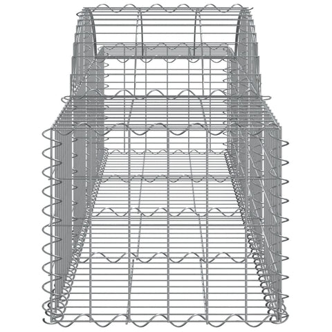 Gabionen mit Hochbogen 40 Stk. 200x50x40/60 cm Verzinktes Eisen