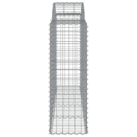 Gabionen mit Hochbogen 50Stk. 200x50x120/140cm Verzinktes Eisen