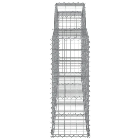 Gabionen mit Hochbogen 30 Stk. 300x30x80/100cm Verzinktes Eisen