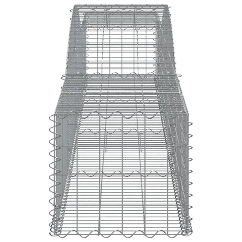 Gabionen mit Hochbogen 25 Stk. 400x50x40/60cm Verzinktes Eisen