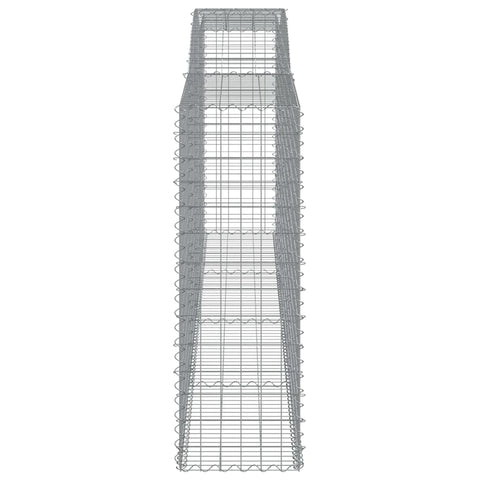 Gabionen mit Hochbogen 20 Stk 400x50x140/160cm Verzinktes Eisen