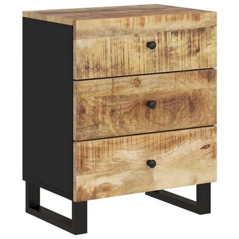 vidaXL Nachttisch 50x33x62 cm Massivholz Mango & Holzwerkstoff