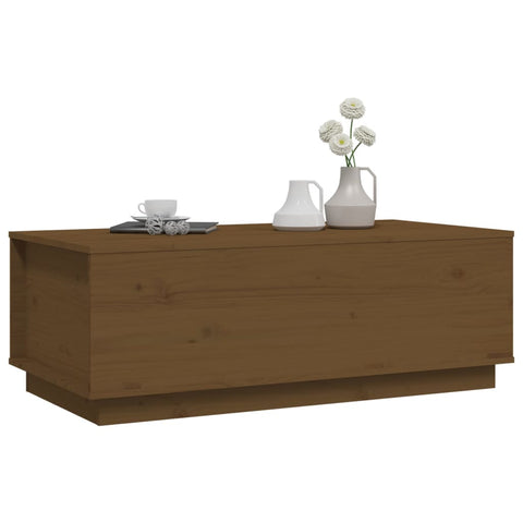 vidaXL Couchtisch Honigbraun 100x50x35 cm Massivholz Kiefer