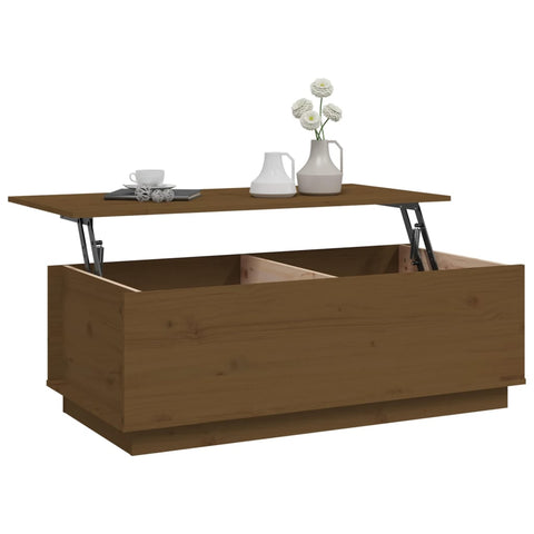 vidaXL Couchtisch Honigbraun 100x50x35 cm Massivholz Kiefer