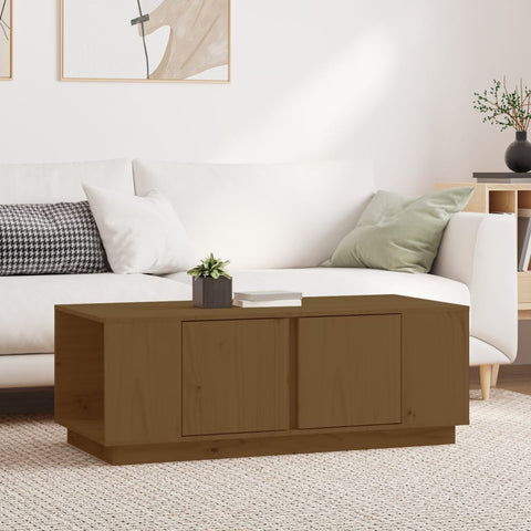 vidaXL Couchtisch Honigbraun 110x50x40 cm Massivholz Kiefer