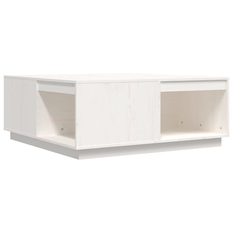 vidaXL Couchtisch Weiß 100x101x40,5 cm Massivholz Kiefer