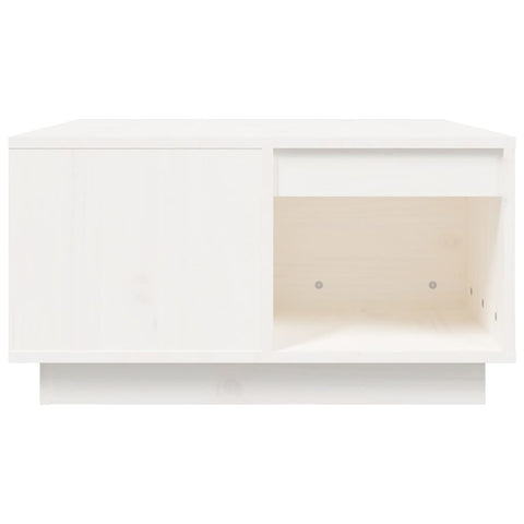 vidaXL Couchtisch Weiß 60x61x32,5 cm Massivholz Kiefer