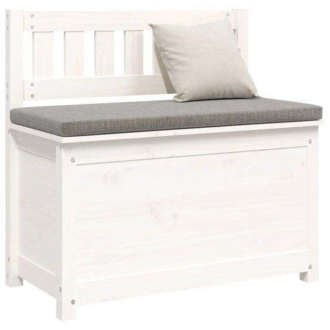 hocami - Sitzbank Weiß 80x41x77 cm Massivholz Kiefer - sitzbank-weiss-80x41x77-cm-massivholz-kiefer - 