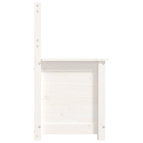hocami - Sitzbank Weiß 80x41x77 cm Massivholz Kiefer - sitzbank-weiss-80x41x77-cm-massivholz-kiefer - 