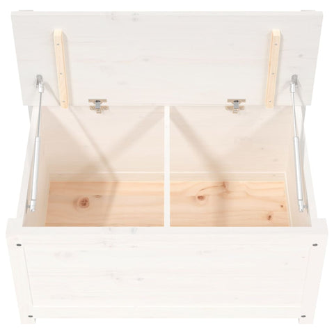 hocami - Sitzbank Weiß 80x41x77 cm Massivholz Kiefer - sitzbank-weiss-80x41x77-cm-massivholz-kiefer - 