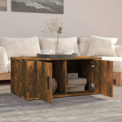 vidaXL Couchtisch Räuchereiche 80x50x36 cm Holzwerkstoff