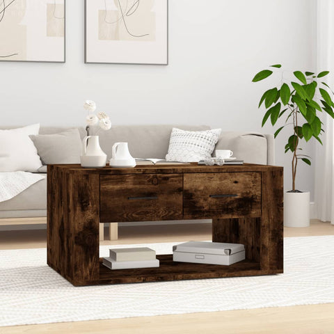 vidaXL Couchtisch Räuchereiche 80x50x40 cm Holzwerkstoff