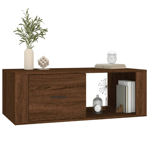 vidaXL Couchtisch Braun Eichen-Optik 100x50,5x35 cm Holzwerkstoff