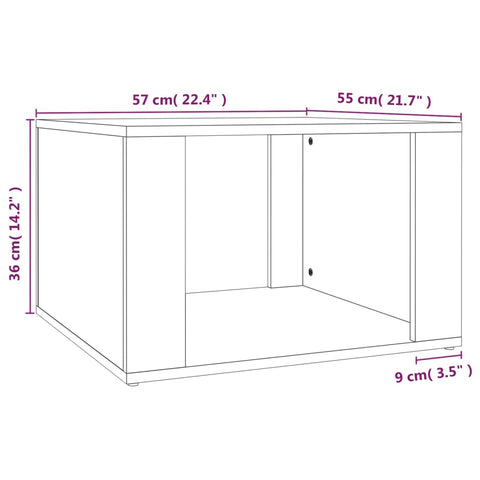 vidaXL Nachttisch Hochglanz-Weiß 57x55x36 cm Holzwerkstoff