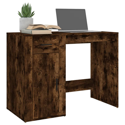 vidaXL Schreibtisch Räuchereiche 100x49x75 cm Holzwerkstoff