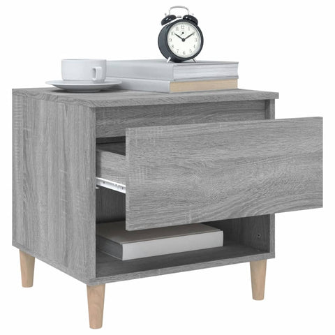 vidaXL Nachttische 2 Stk. Grau Sonoma 50x46x50 cm Holzwerkstoff